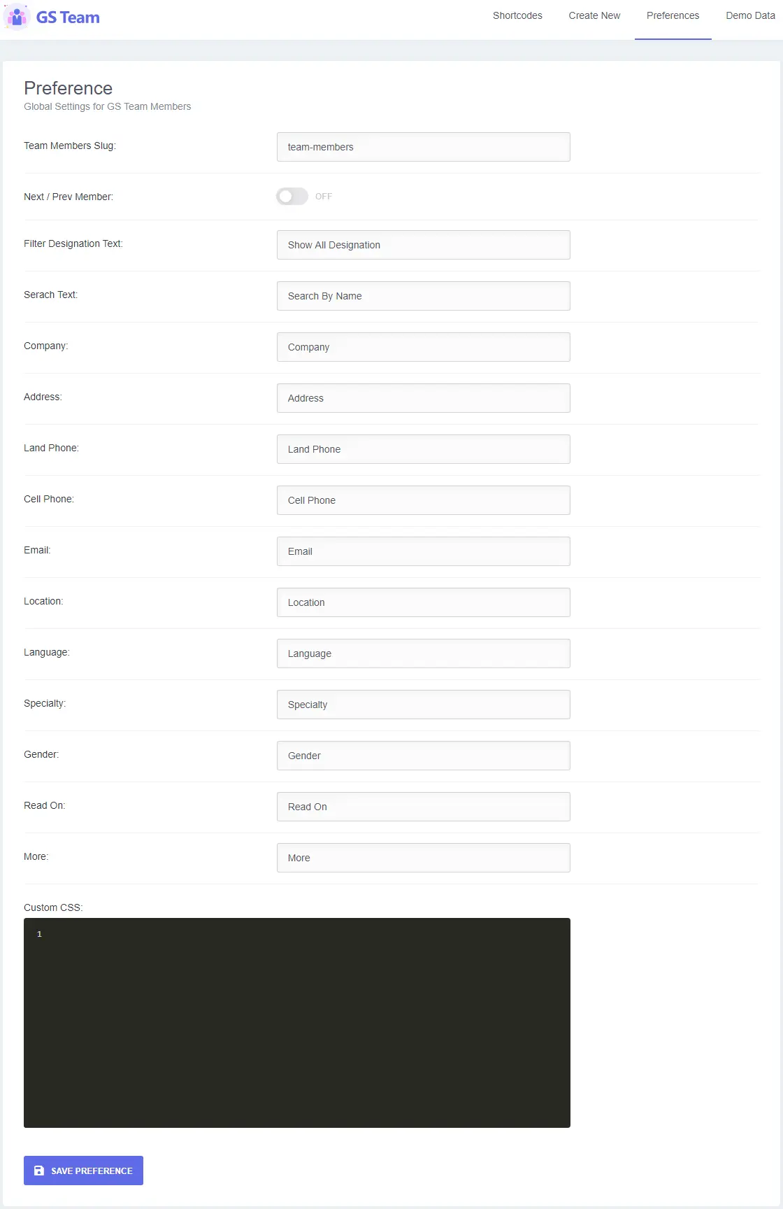 Preferences / Localization